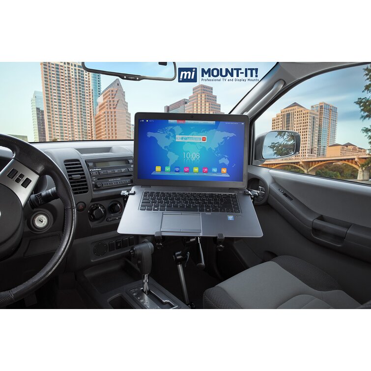 Mount It Height Adjustable Car Stand Tablet Computer Holder Laptop and iPad Mounting System